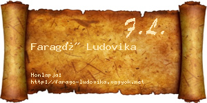 Faragó Ludovika névjegykártya