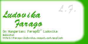 ludovika farago business card